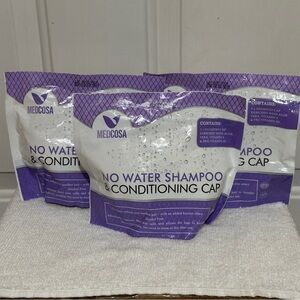 Medcosa No Water Shampoo & Conditioning Cap 3pk.